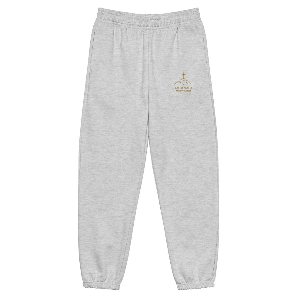 Thumbnail: Faith Moves Mountains - Embroidered Unisex Sweatpants