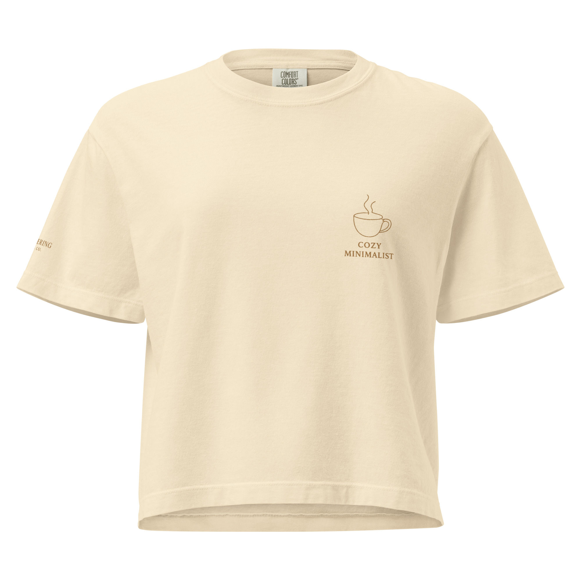 Cozy Minimalist Printed Women’s cropped tee