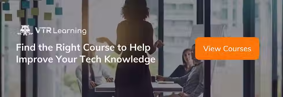 A call to action for readers to take one of VTR Learning's leadership courses