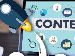 Laptop computer with different icons representing content channels