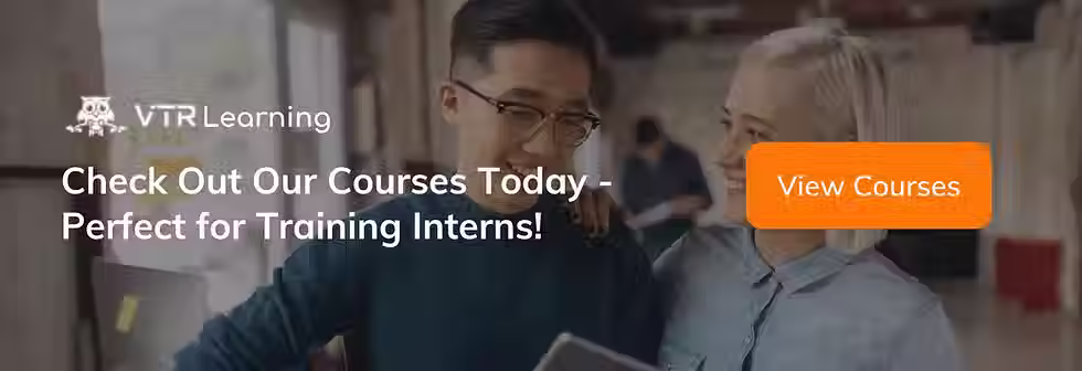 A call to action inviting business leaders to use online courses for intern training
