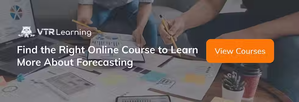 A call to action inviting readers to take online courses for forecasting