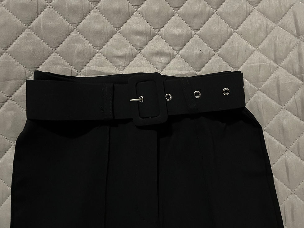 Miniature : Pantalon bas large avec ceinture 