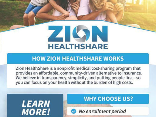 An Alternative to Traditional Insurance: Introducing Zion HealthShare