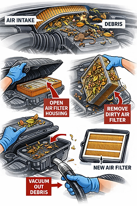 clean the air intake system before installing a new turbocharger
