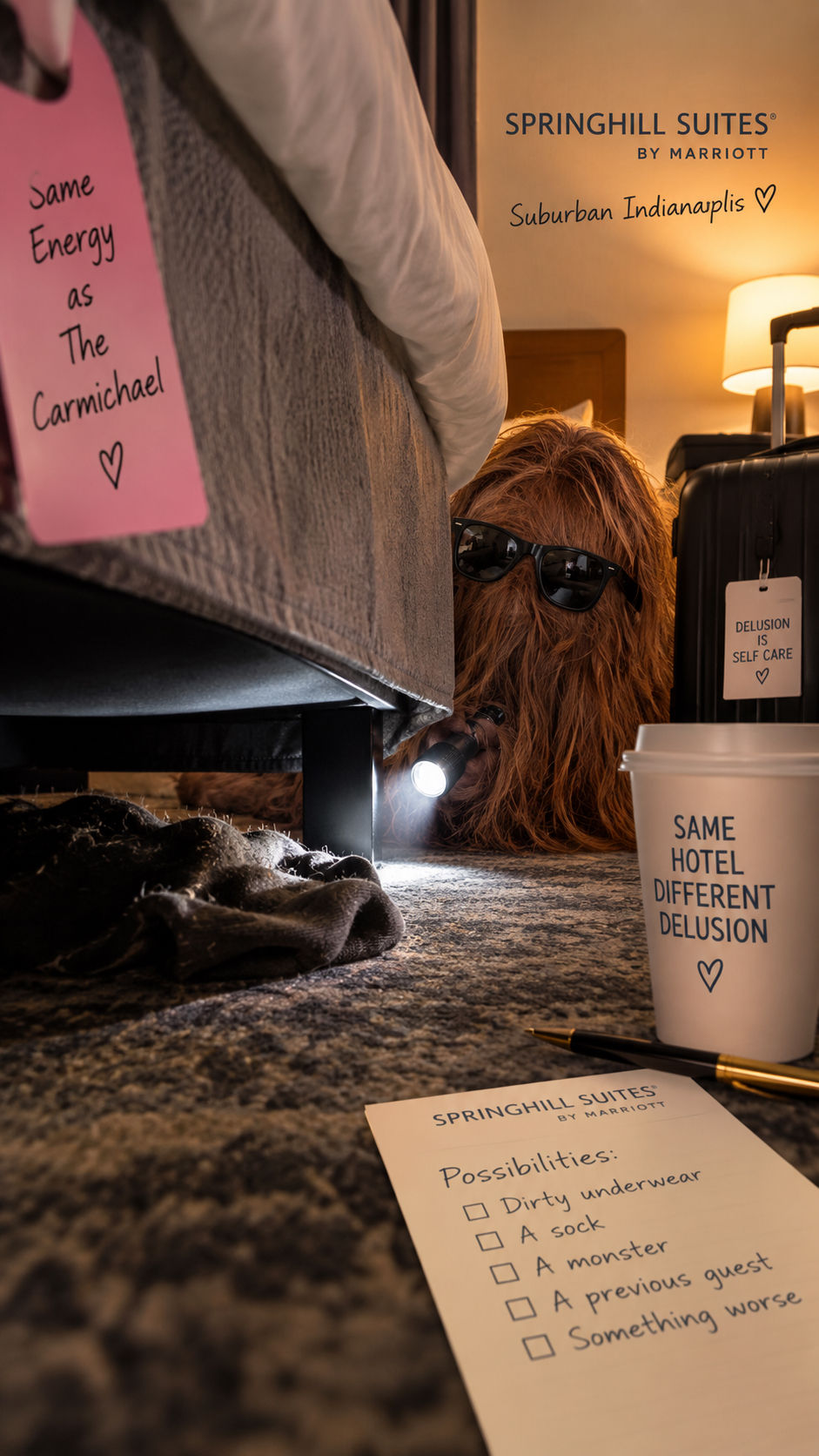 Dear Thing Under My Bed at the SpringHill Suites in Suburban Indianapolis,