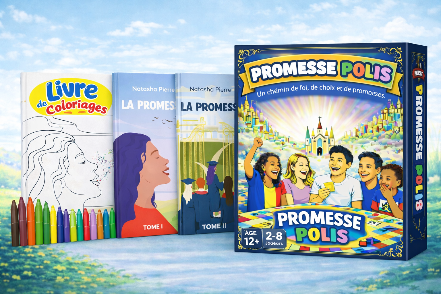 Set de 2 livres + coloriages + Jeu de société