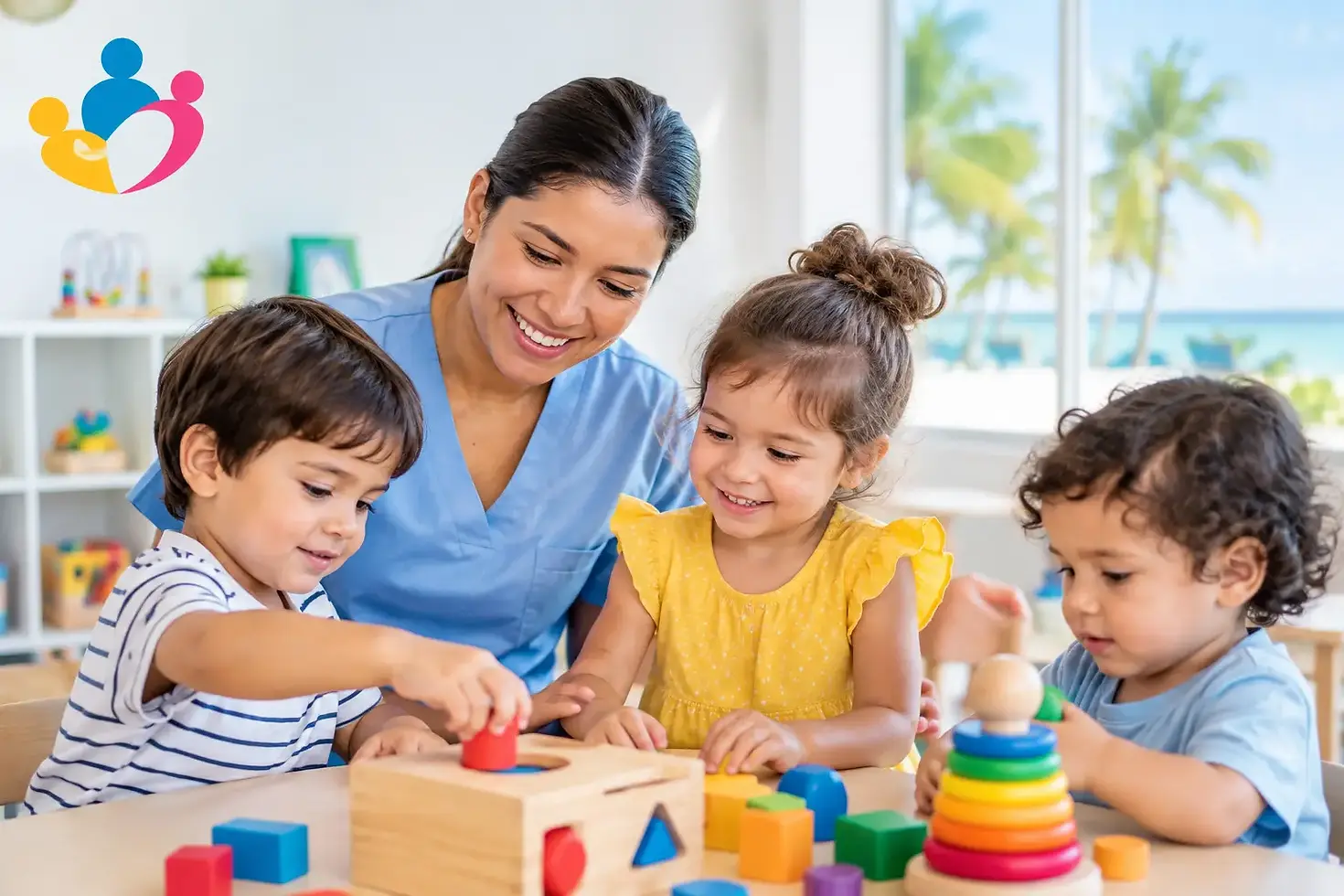 Cuidado infantil formal para familias en Cancún