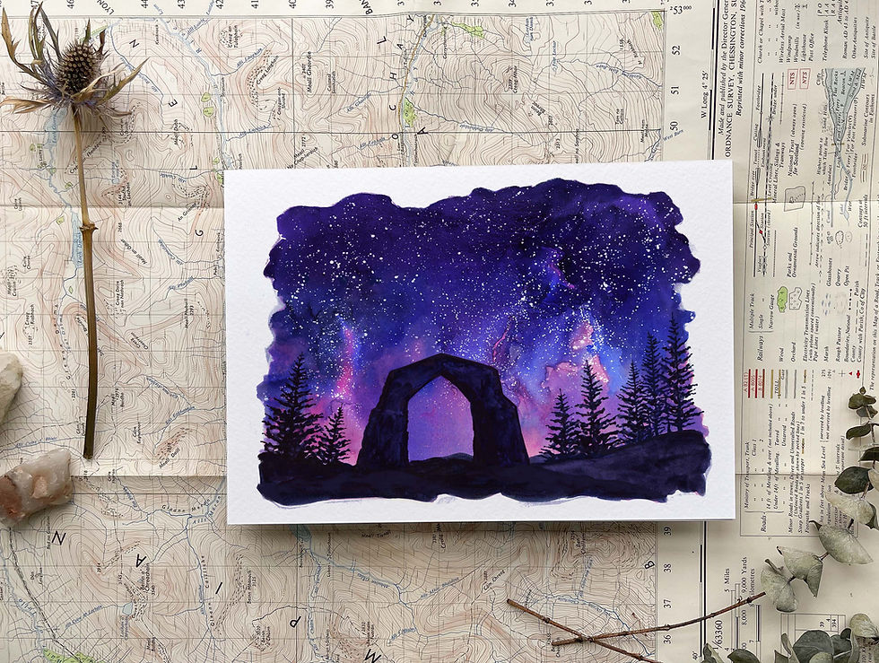 The Arch, Night Sky Art Print