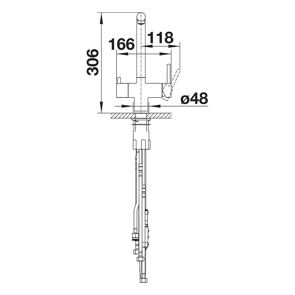 Miniaturbild: BLANCO Drei-Wege-Armatur Typ FONTAS-S II, PVD steel