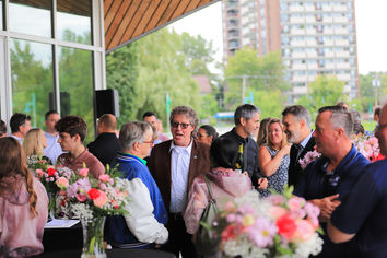 Photographie prise lors de la cérémonie de reconnaissance pour les athletes de Pointe Claire ayant participé aux Jeux Olympiques de Paris 2024. 22 aout 2024.