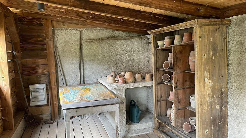Intérieur de la cabane