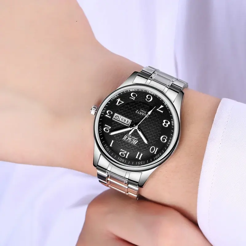 Thumbnail: BOSCK Calendar Men's Watches Business CalendarWaterproof Luminous Number Quartz 