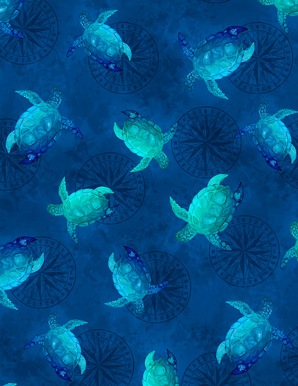 Thumbnail: Sapphire Seas Quilt Kit Basic Large Throw : Wilmington Prints