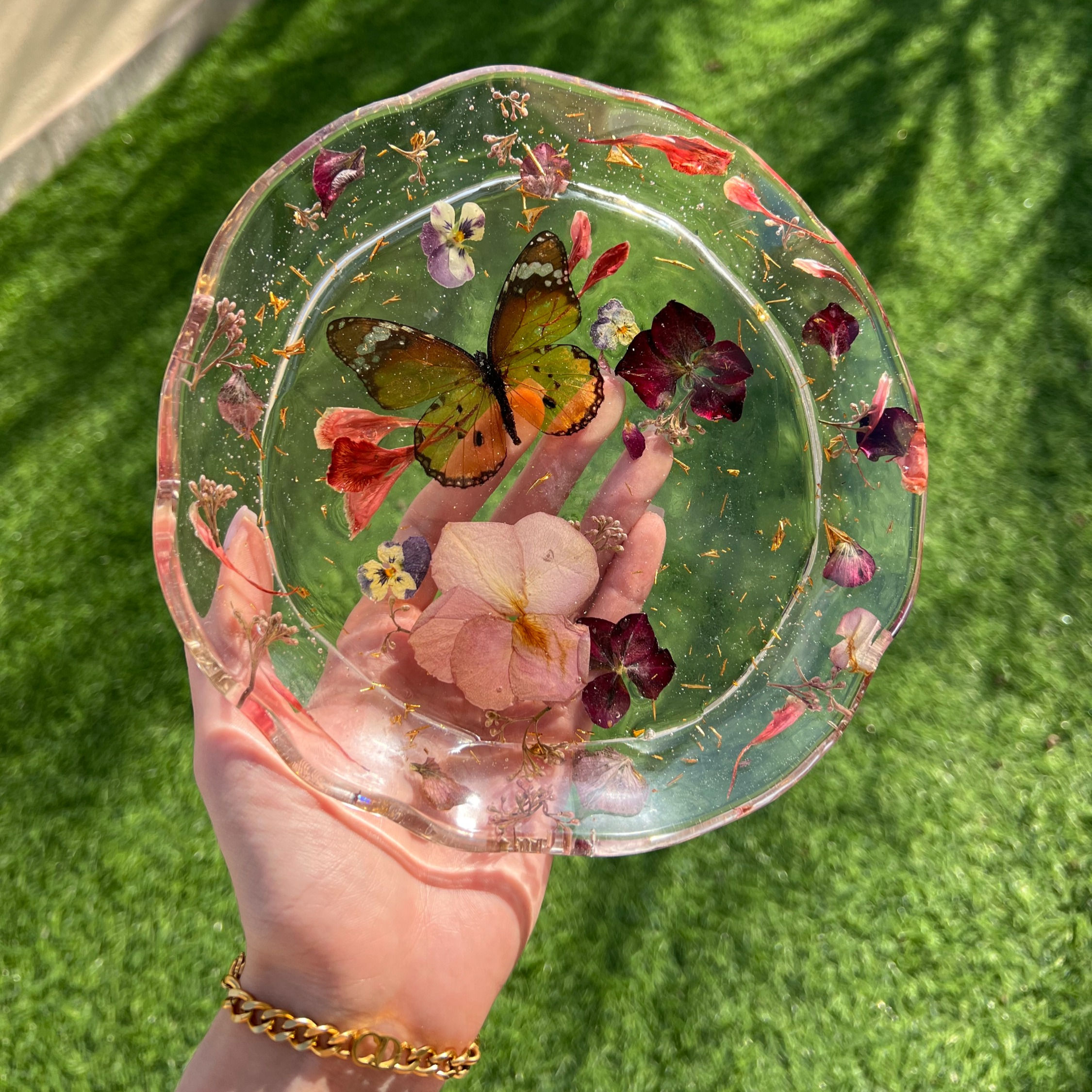 Flower round tray