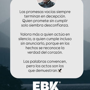 “Las promesas vacías siempre terminan en decepción”