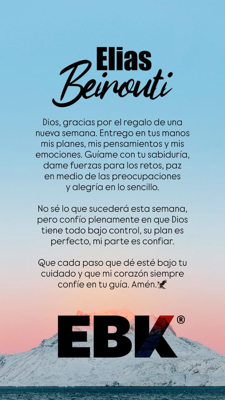 “Entregó en tus manos mis planes”