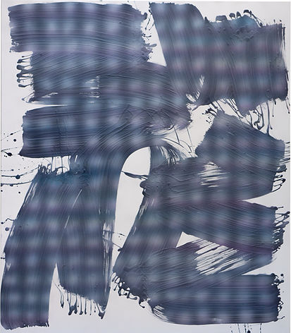 brushstrokes (light grid), 2020, Acryl a