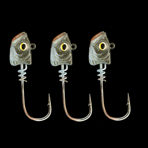 3 pack) "Gilly" Commando Swimbait Heads Battle Baits