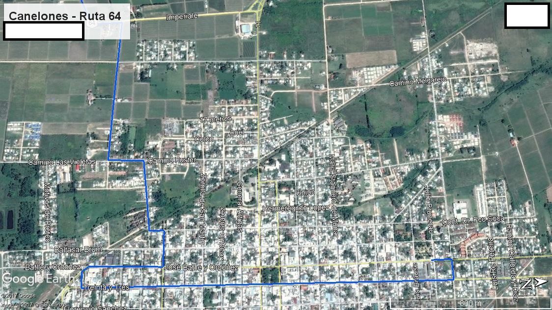 Z3 - Recorrido Cerrillos por Ruta 46 - Parte 3 (Ruta 64 - Canelones)
