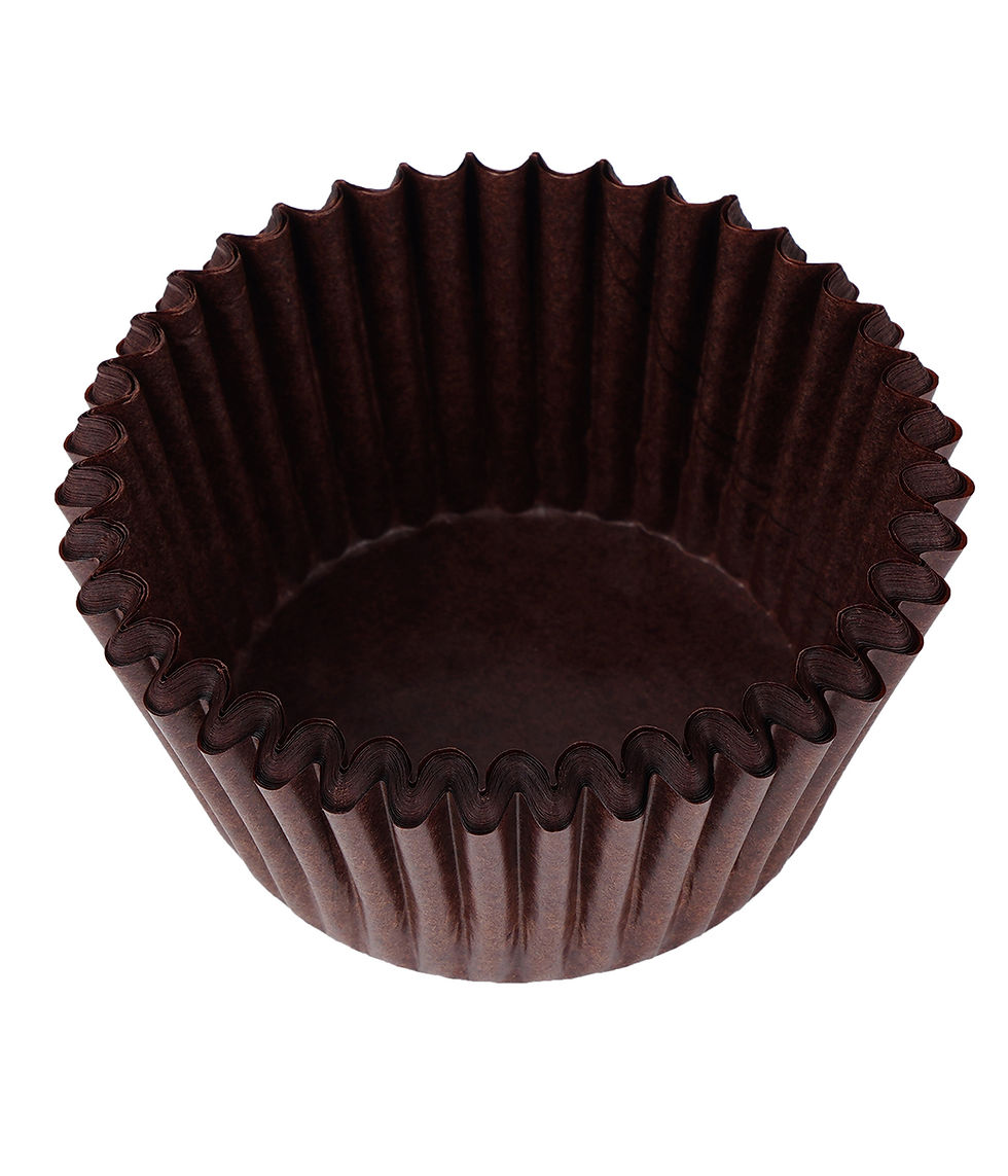 Thumbnail: 500 Pcs Paper Cupcake Liners 50x32.5 mm - Brown