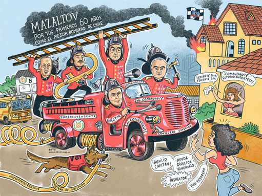 Bomberos caricatura