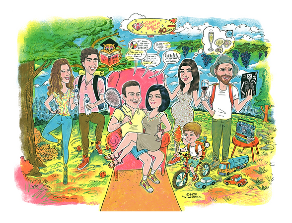 Caricatura premium: Tu Historia Ilustrada