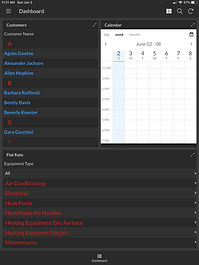 HVAC Service Dashboard dashboard
