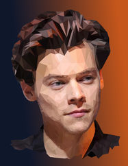 Harry Styles Low Poly Portrait