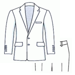Line drawing of a suit
