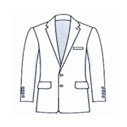 Line drawing of a suit jacket