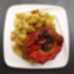 Stuffed Pepper with Oven-Roasted Potatoes