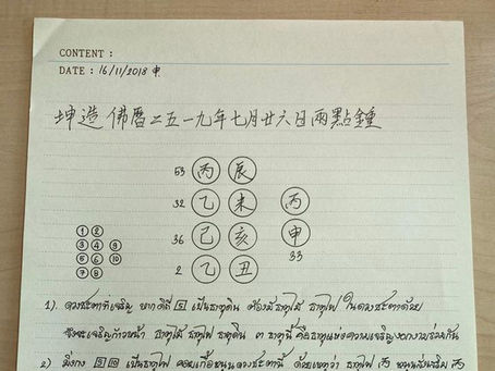 ค้นเจอกระดาษเก่าที่เคยเขียนเอาไว้ สอนโหราศาสตร์จีน