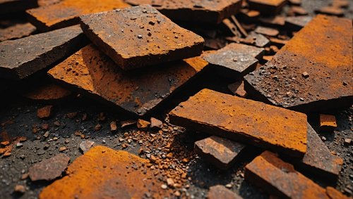 Iron(III) oxide - rust. The primary ore of rust is hematite, which is mined for iron content..