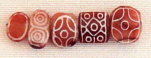 Etched Carnelian Beads Display