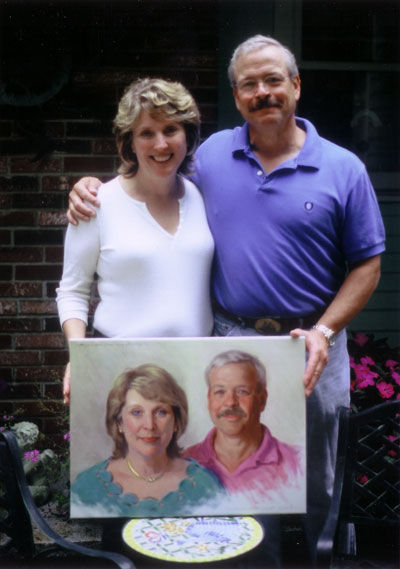 Mary and Rex with portrait
