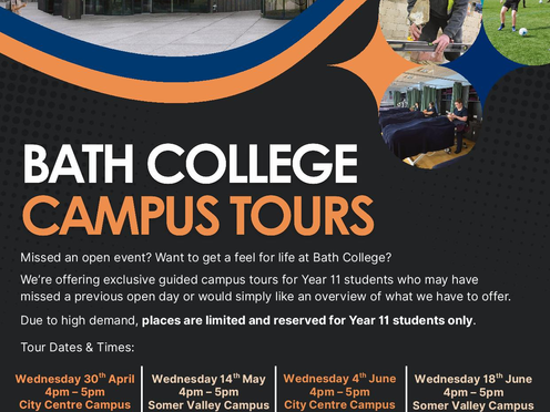 Bath College Campus Tours (Exclusive for Year 11)