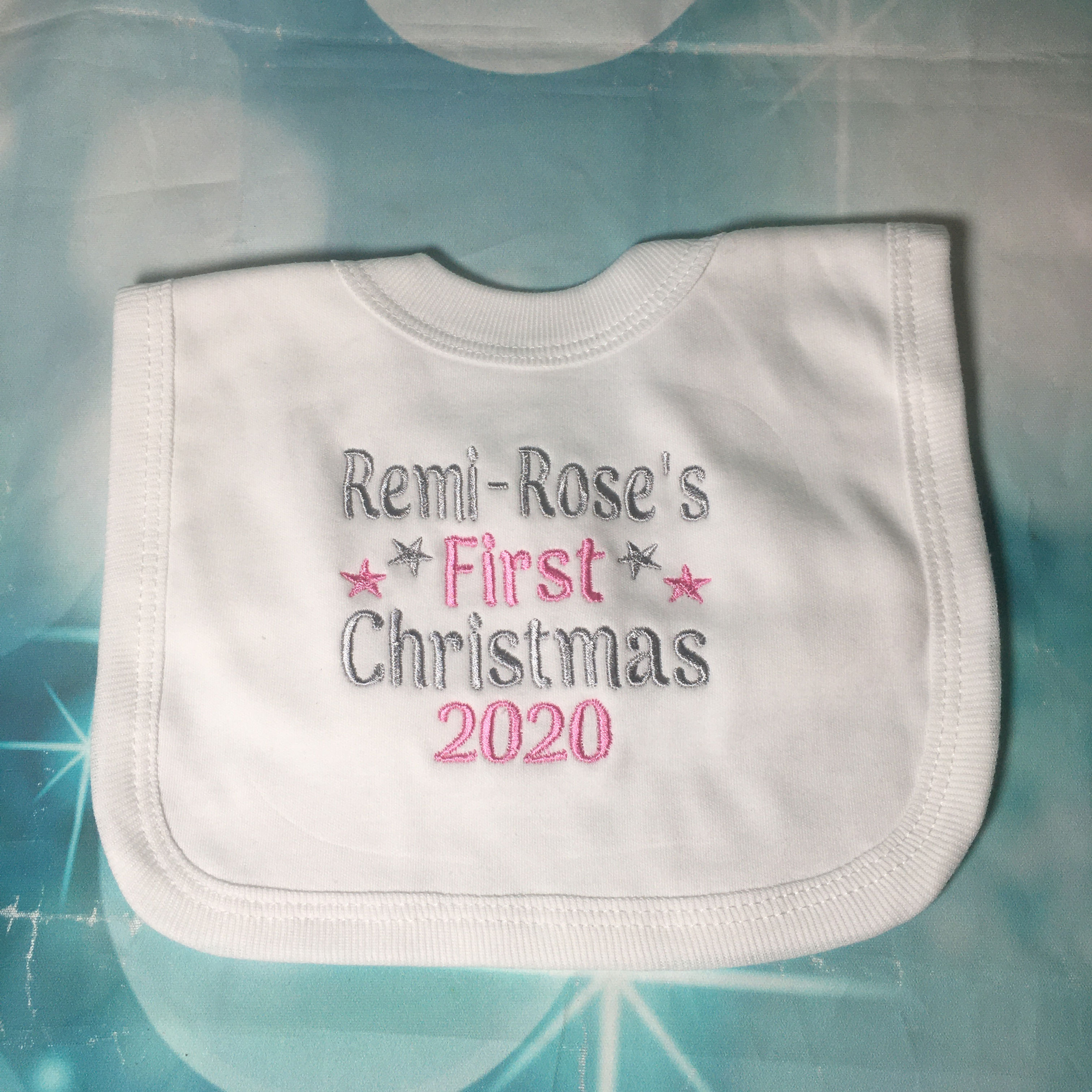 first christmas bib.