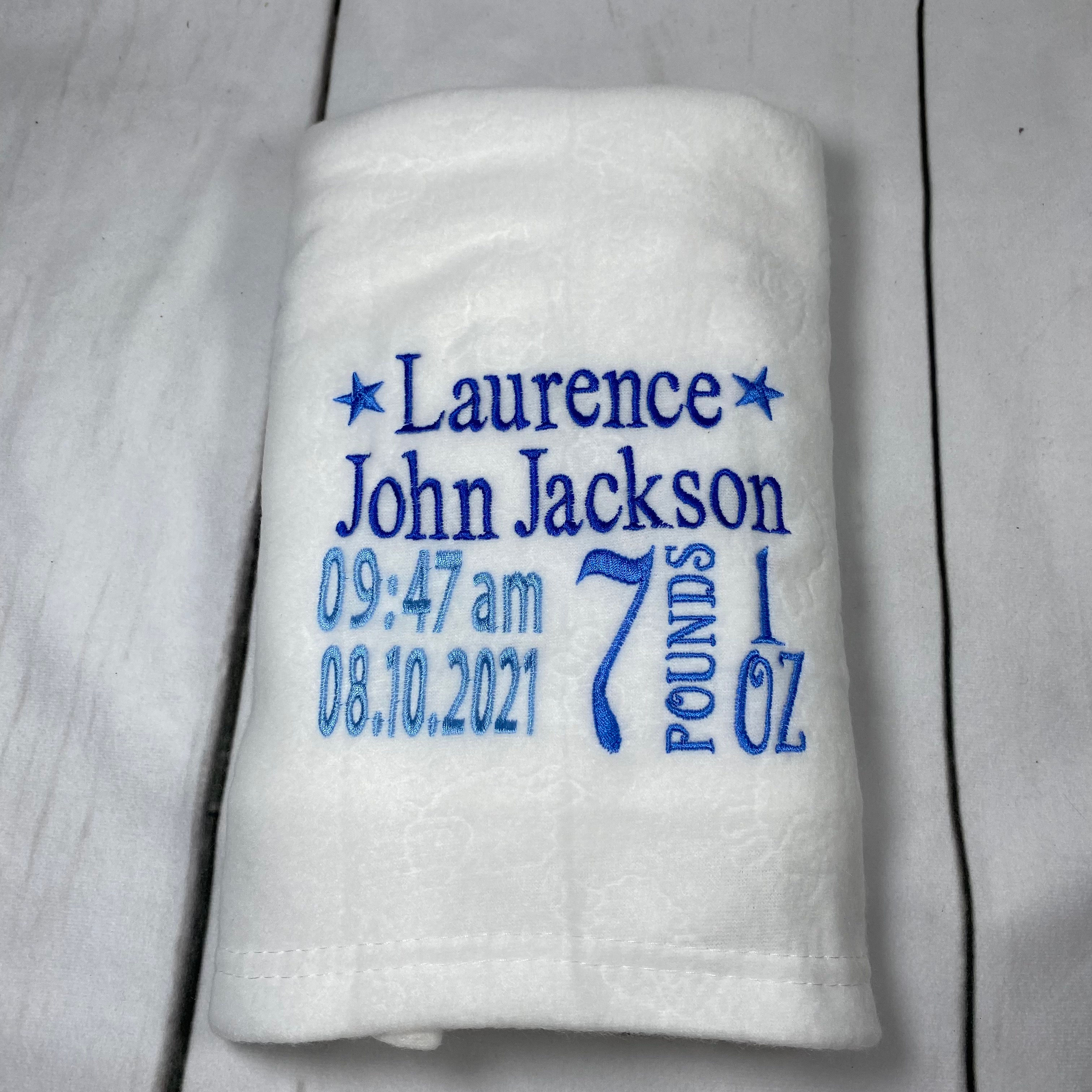 fleece birth details blanket