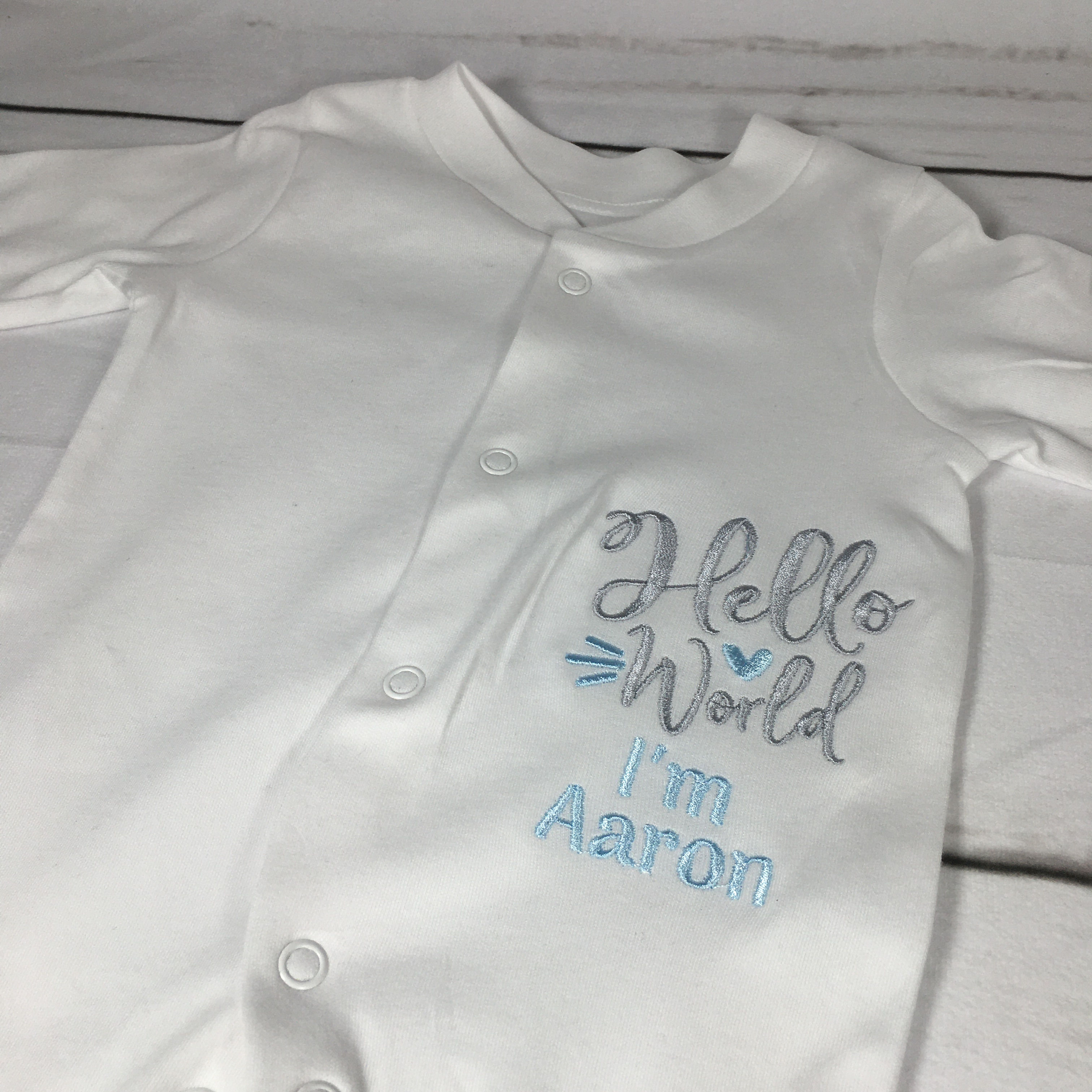Hello world baby grow/sleepsuit
