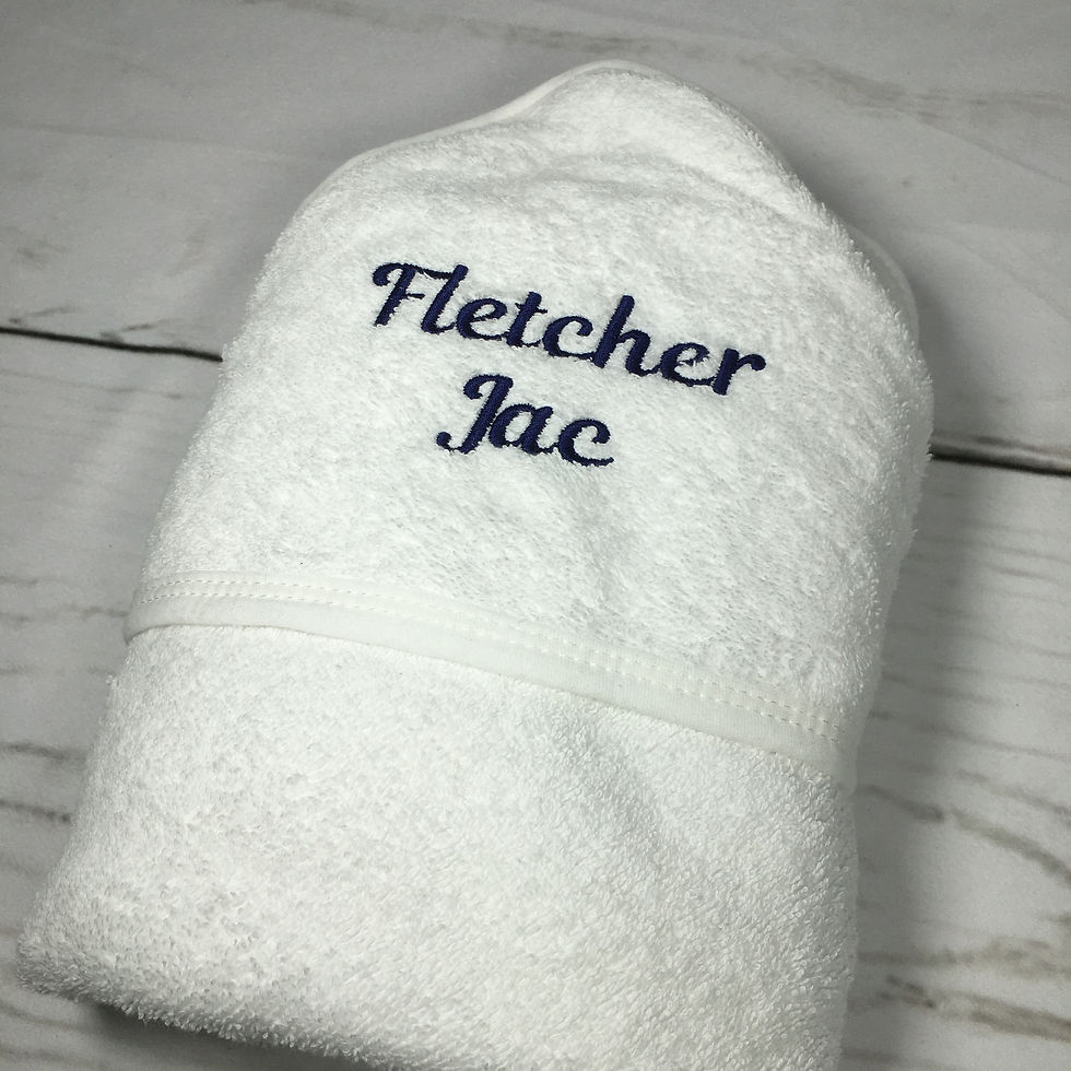 Thumbnail: personalised hooded towel.