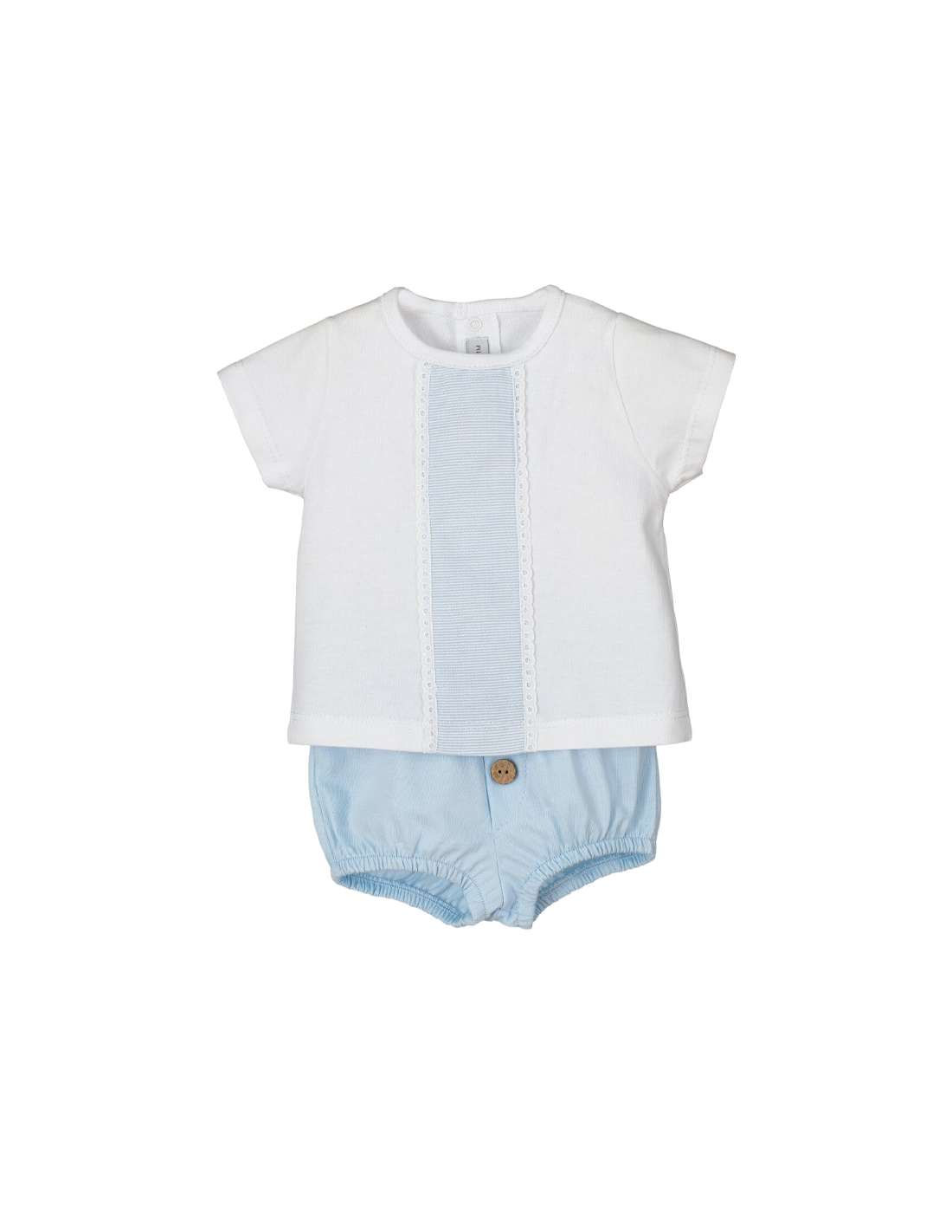 Calamaro boys Melisa 2 piece set blue and white