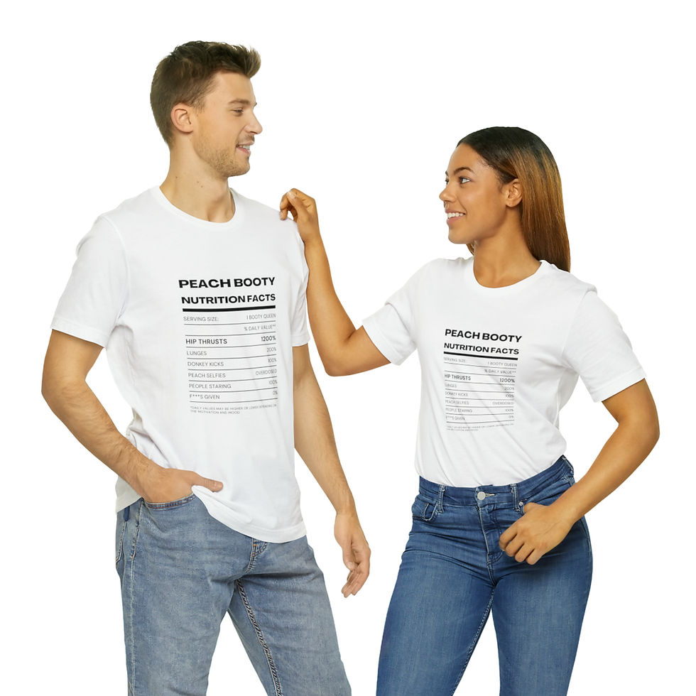 Thumbnail: Nutrition Facts 100% Cotton Jersey Short Sleeve Gym T-shirt