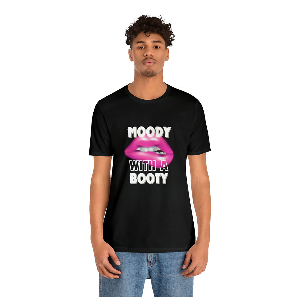 Thumbnail: Moody Booty 100% Cotton Jersey Short Sleeve Gym T-shirt