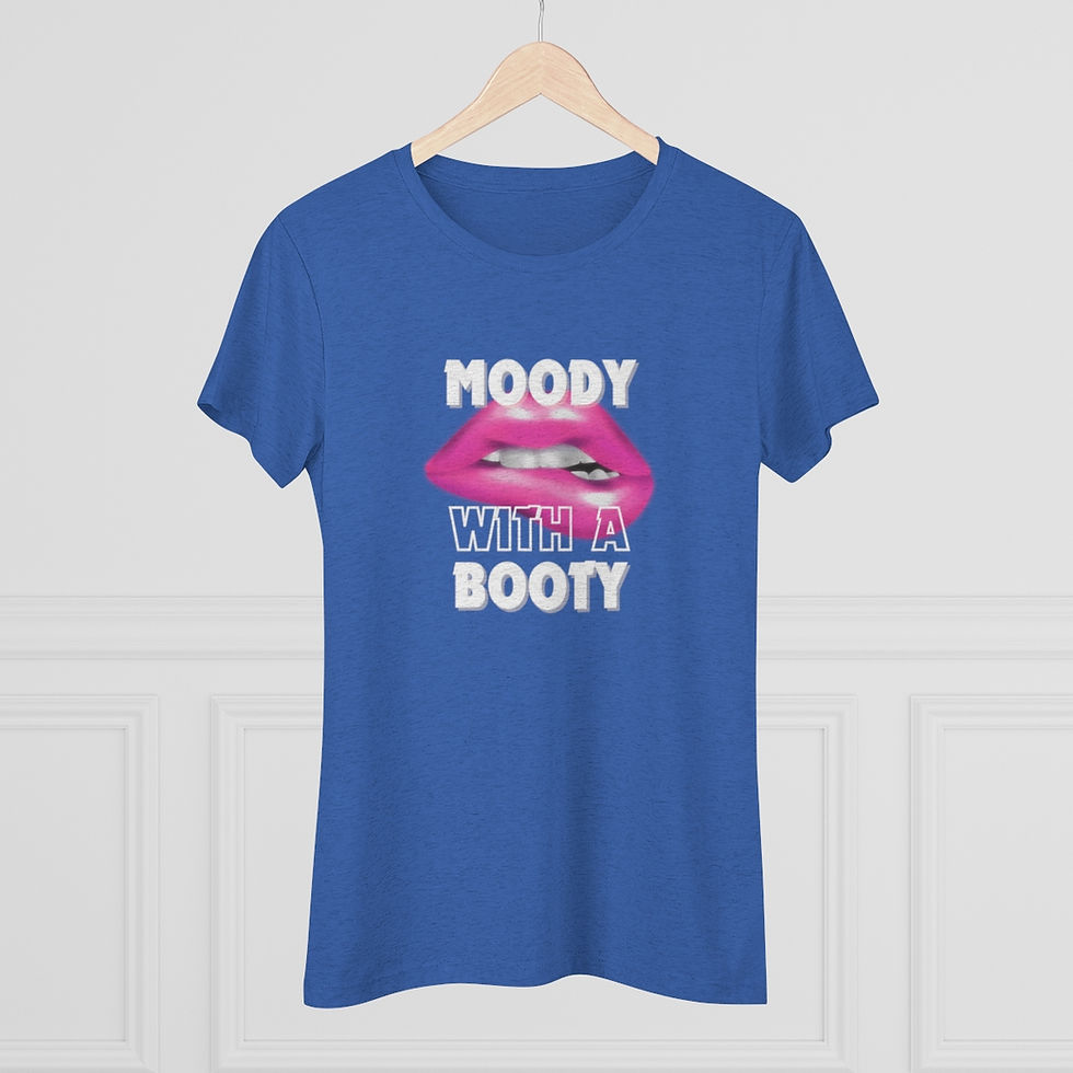 Thumbnail: Moody Booty Women's Tri-blend Gym T-shirt