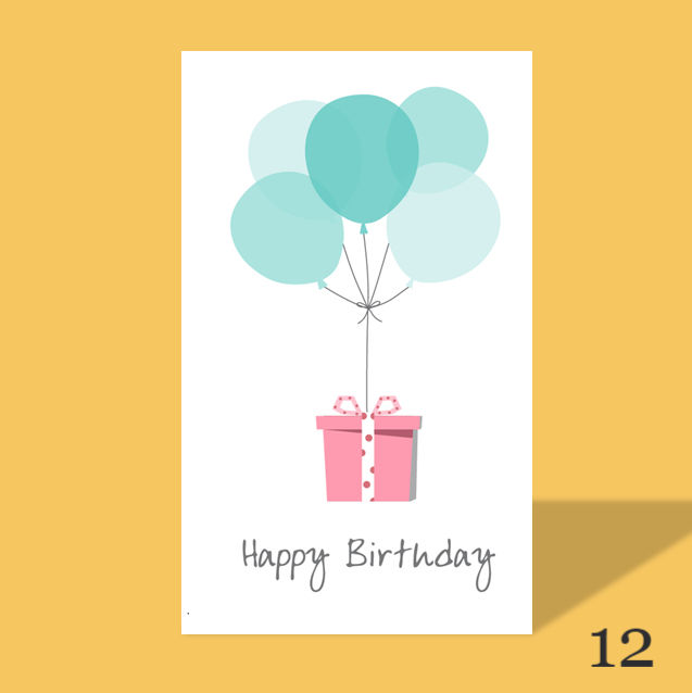 Thumbnail: 4 POSTAL Cake Slices - Birthday