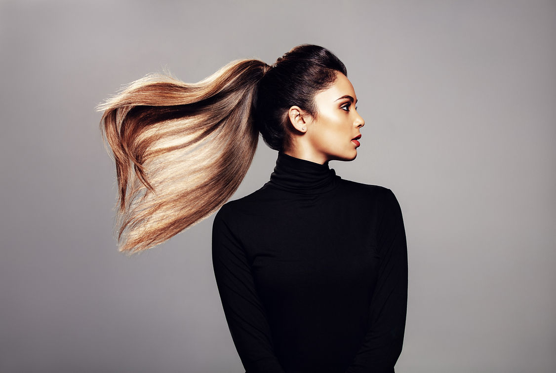Woman with Long Ponytail