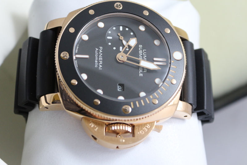 Миниатюра: PANERAI LUMINOR SUBMERSIBLE 1950 AMAGNETIC 3 DAYS AUTOMATIC GOLD (код 084)