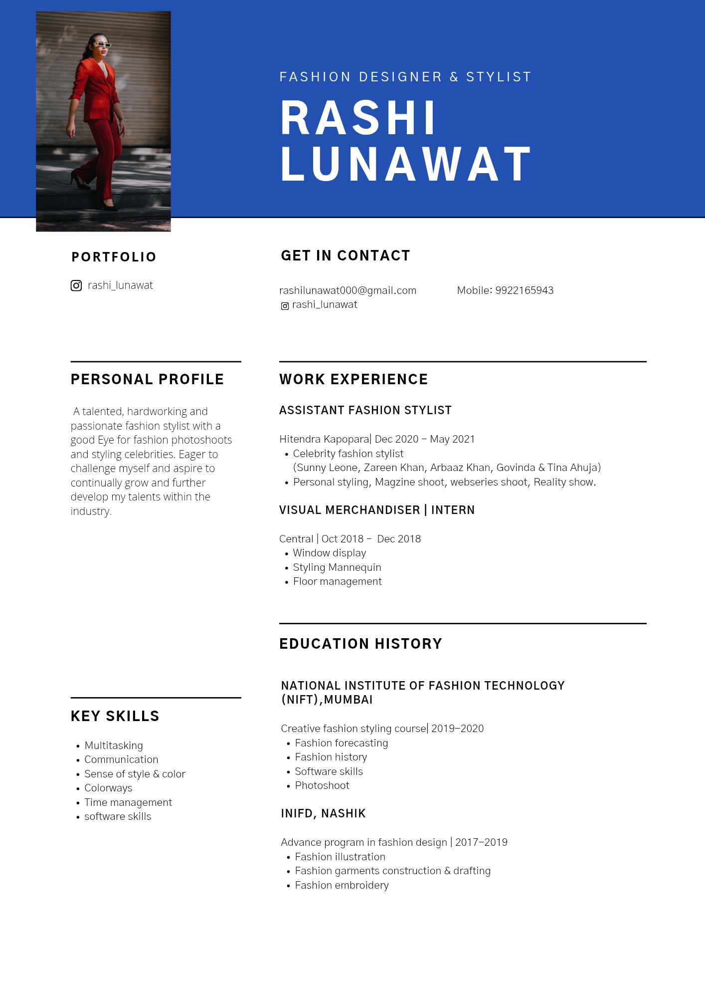 Rashi Lunawat - Personal Stylist in Pune in Pune