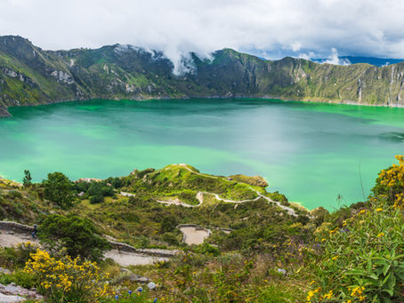Beautiful Quilotoa Lake. Ecuador
